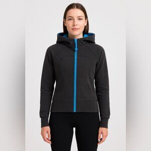Lululemon Scuba Hoodie – Size 8, Charcoal/Blue